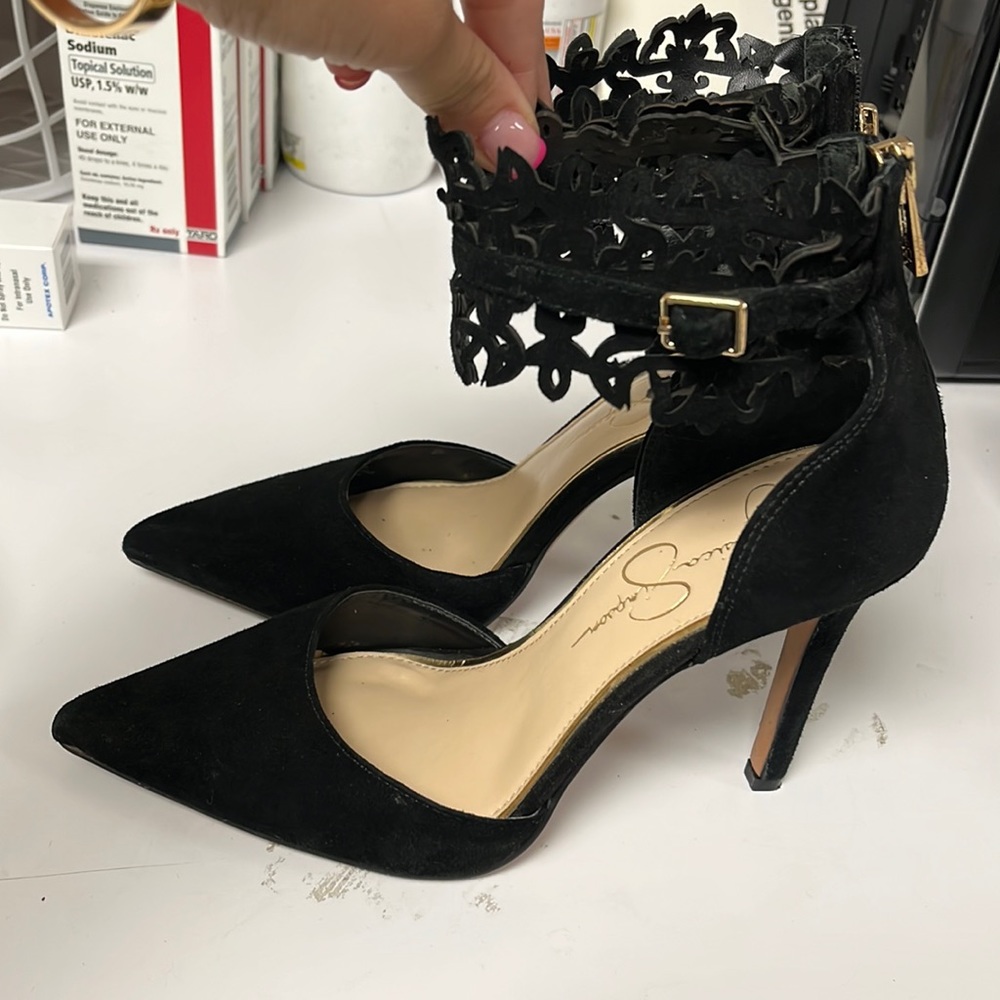 Black suede Jessica Simpson heels